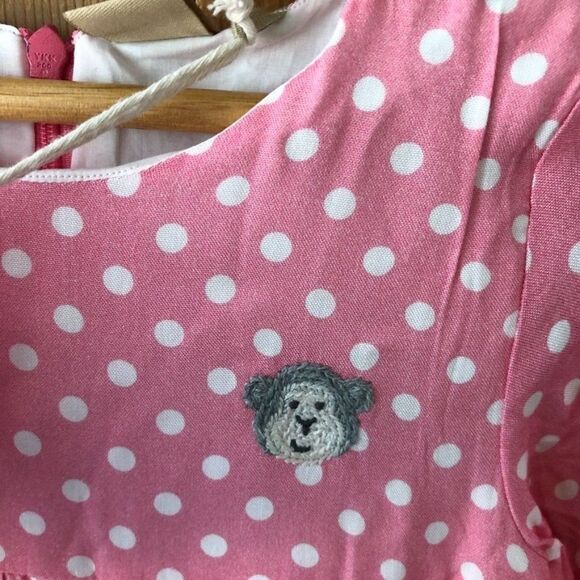 NWT Girl's Belly Button Dress US Size 2 / 3 (98) Pink White Polka Dot Monkey - Picture 3 of 7